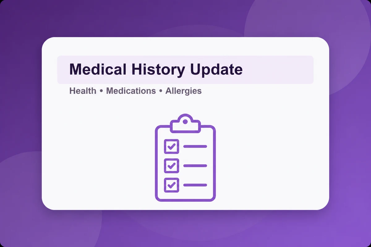 Medical History Update Form